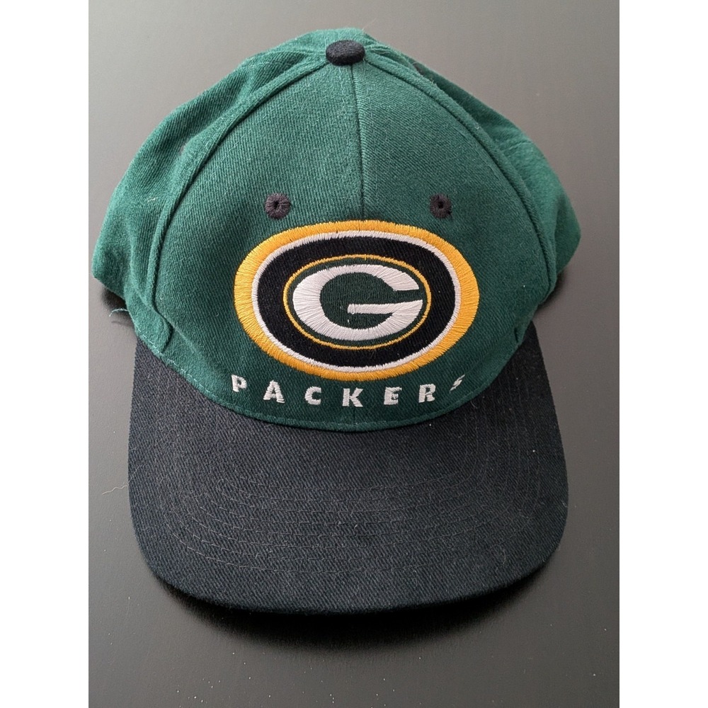 Vintage Drew Pearson NFL Green‎ Bay Packers Snapback Hat OSFM 90s Cotton